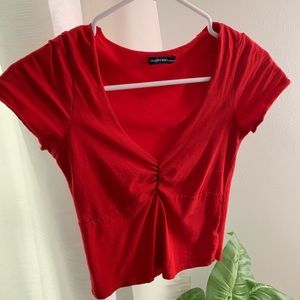 Brandy Melville red crop top